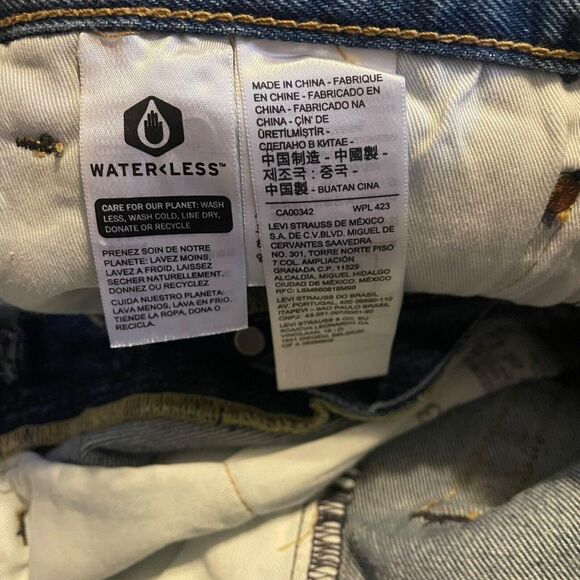 LEVIS 501 '93 PREMIUM BIG E Regular Jeans Denim Shorts Men‎ Size 32x7 Button Fly - Picture 9 of 11